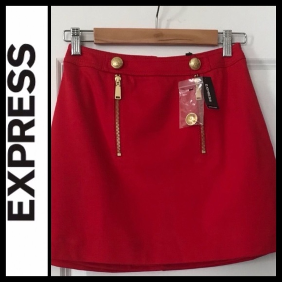 Express Dresses & Skirts - NWT Express Red A-Line Skirt